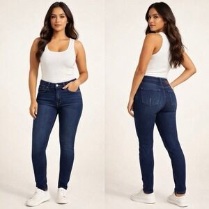 Hollister Women's Curvy High Rise Super Skinny Jeans 8R W29x27 Dark Wash